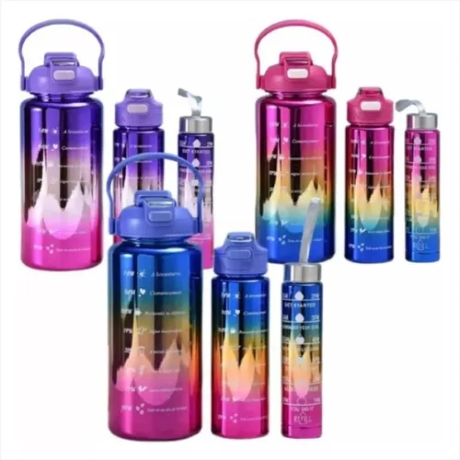 Miniatura 3 de Set X 3 Termos Botella De Agua Motivaci